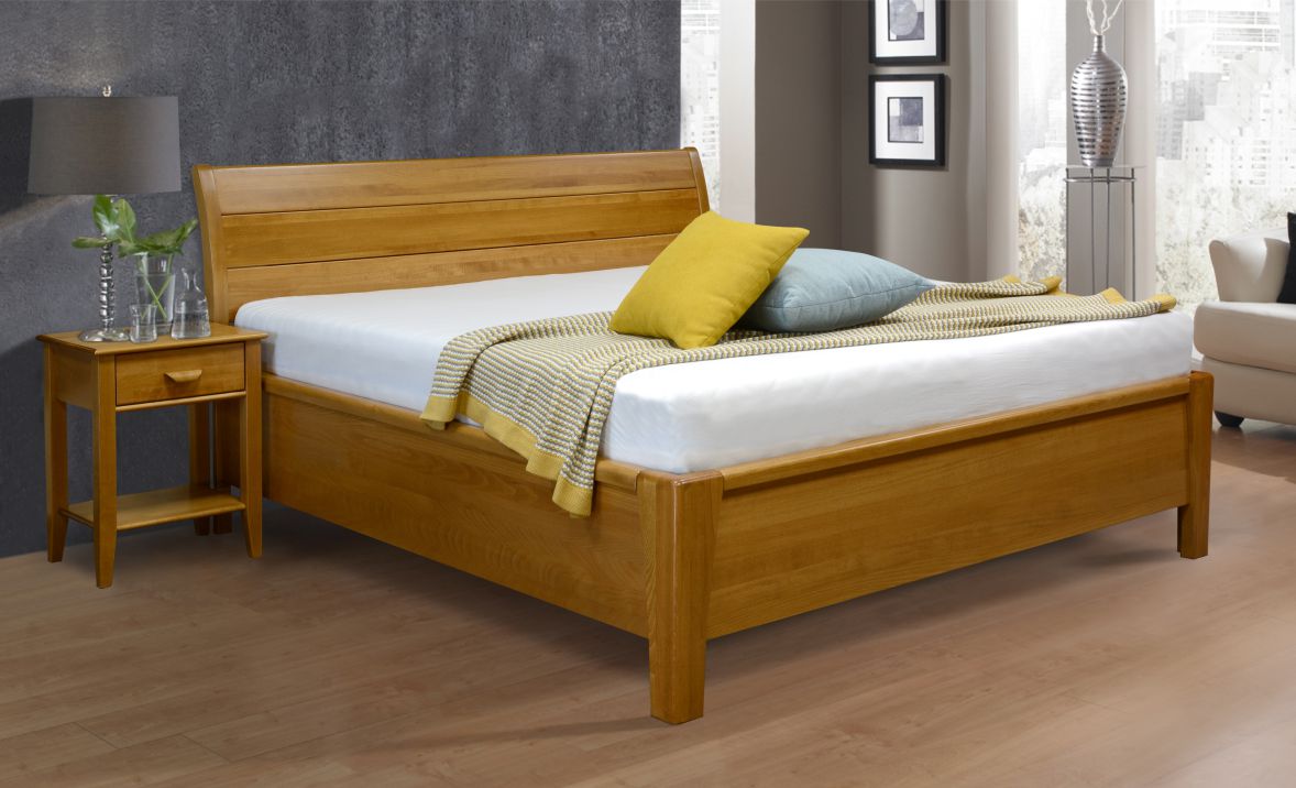 Slovenské kvalitné postele z masívu s úložným priestorom