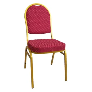 Stohovateľná stolička JEFF 3 NEW červená / zlatý náter